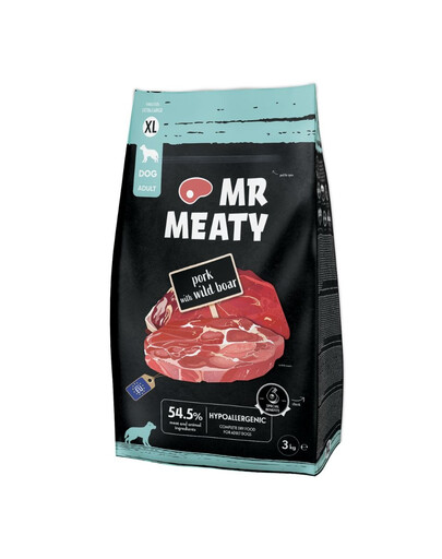 MR MEATY Dog Pork with Wild Boar XL 3 kg vepřové maso s divočákem, krmivo pro psy