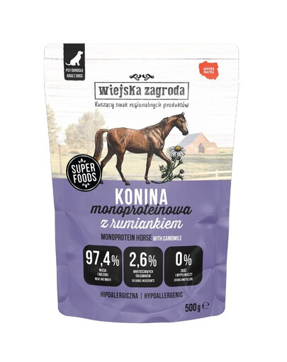 Monoproteinové mokré krmivo pro psy s koňským masem 500 g