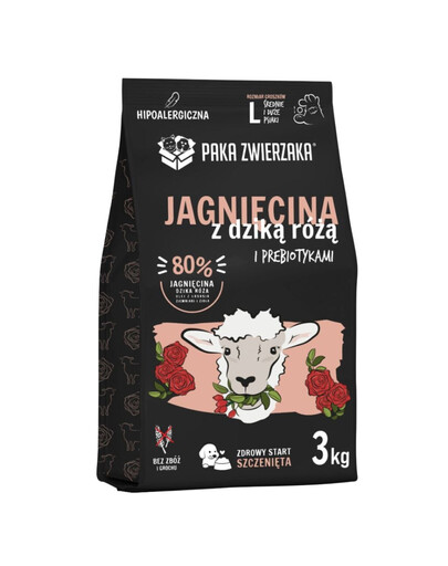 PAKA ZWIERZAKA granule Jehněčí a šípková růže pro štěňata L 3 kg