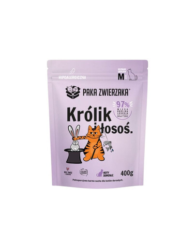 PAKA ZWIERZAKA granule Králík s lososem pro kočku M 400 g