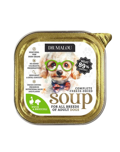 DR MALOU Liofilizovaná polévka Kachna s brokolicí 12g pro psy