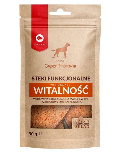 MACED Funkční steaky Hovězí 90g pamlsky podporující vitalitu