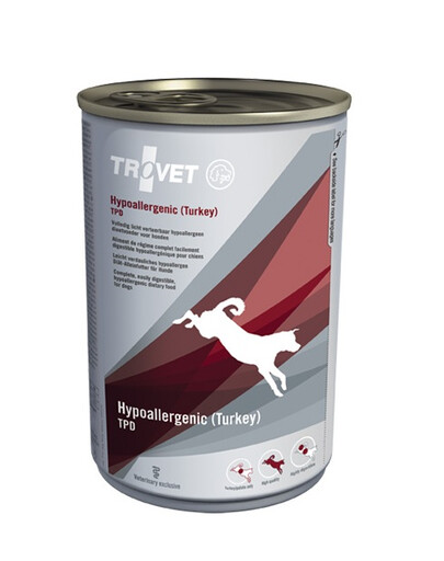 TROVET Hypoallergenic TPD Turkey 400 g mokré krmivo pro psy s krůtím masem