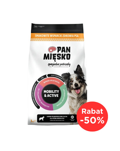 PAN MIŠKO Mobility and Active Speciální potřeby krmivo pro psy křupavé M 3 kg