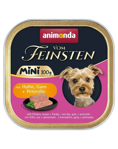 ANIMONDA Vom Feinsten Mini s kuřetem, husou a petrželí 100g krmivo pro psy malých plemen
