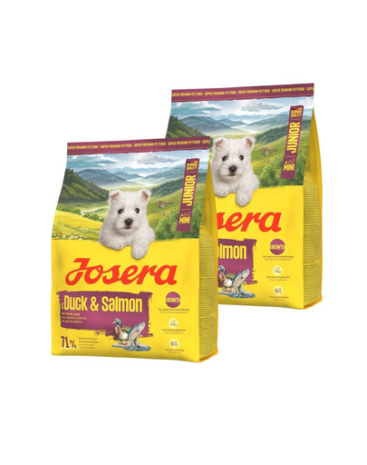 JOSERA Duck and Salmon Junior Mini 2x900g pro správný vývoj štěňat malých plemen