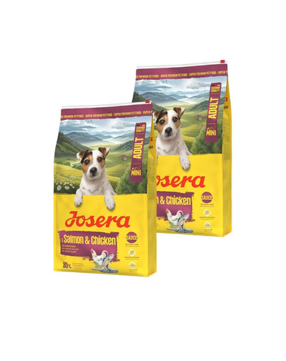 JOSERA Mini Adult Losos a kuře 2x10kg bezlepkové krmivo s omáčkou pro psy malých plemen