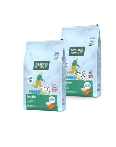 GREEN PETFOOD InsectDog Sensitive 2x10kg pro citlivé psy s hmyzem a rýží