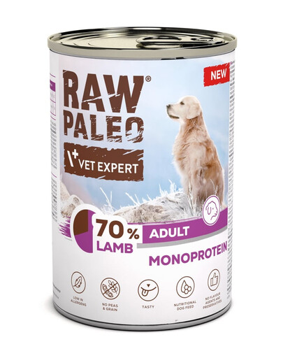 RAW PALEO Monoprotein Lamb Adult 400g jehněčí konzerva pro psy