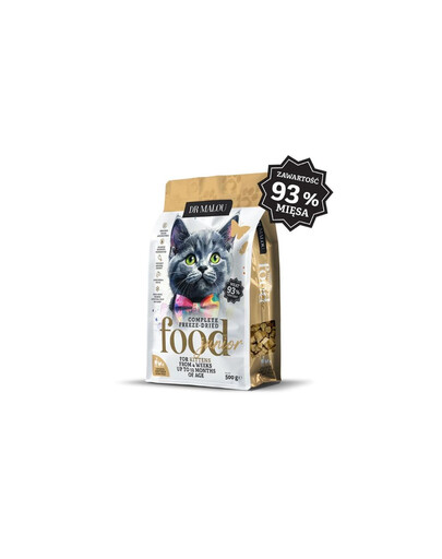 Kitten Liofilizowana karma Kurczak z kozim mlekiem i żółtkiem 500g sucha karma dla kociąt