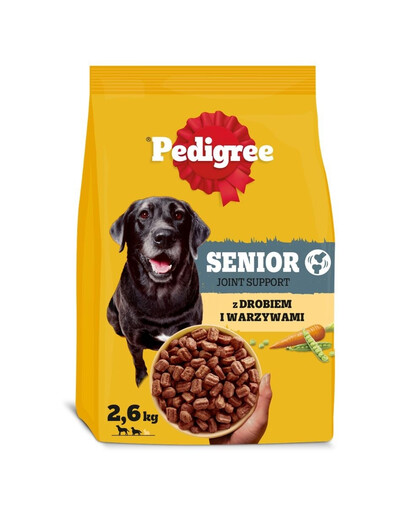 PEDIGREE Senior s drůbežím masem a zeleninou 3x2,6 kg suché krmivo pro starší psy