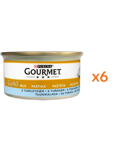 GOURMET Gold Mus s tuňákem pro kočky 6x85 g
