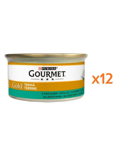 GOURMET Gold králičí paštika pro kočky 12x85 g