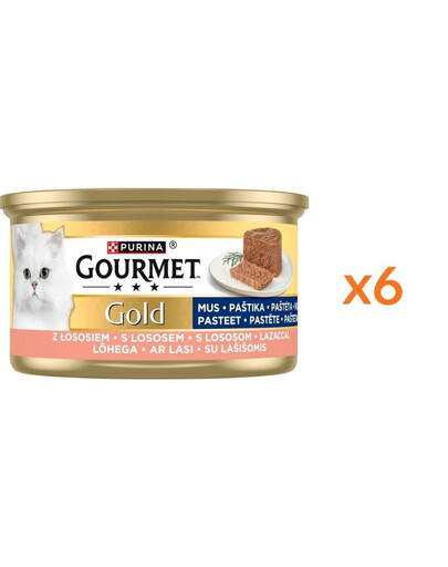 GOURMET Gold Mus s lososem 6x85g konzervy pro kočky