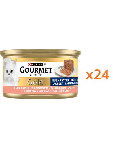 GOURMET Gold Mus s lososem 24x85g konzervy pro kočky