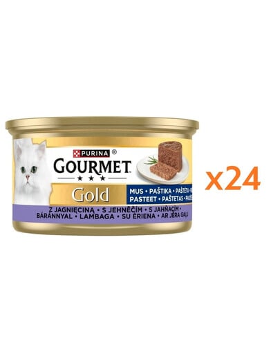 GOURMET Gold Mus s jehněčím 24x85g konzervy pro kočky