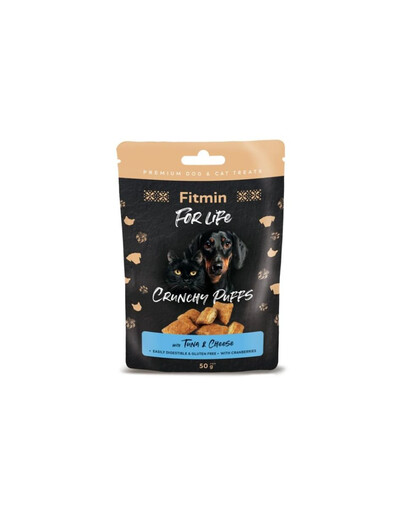 FITMIN For Life Křupavé sušenky s tuňákem a sýrem pamlsek pro psa a kočku 50 g