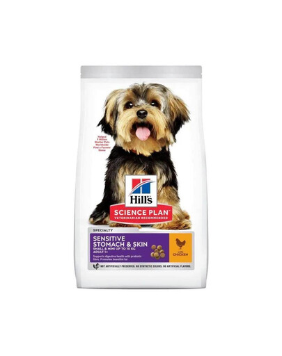 HILL'S Science Plan Adult Small Mini Sensitive Stomach and Skin Chicken 6 kg kuřecí, pro citlivé psy malých a miniaturkových plemen