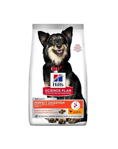 HILL'S Science Plan Adult Small Mini Perfect Digestion Chicken 6 kg kuře, krmivo pro psy malých a miniaturních plemen, podporuje zdravé trávení