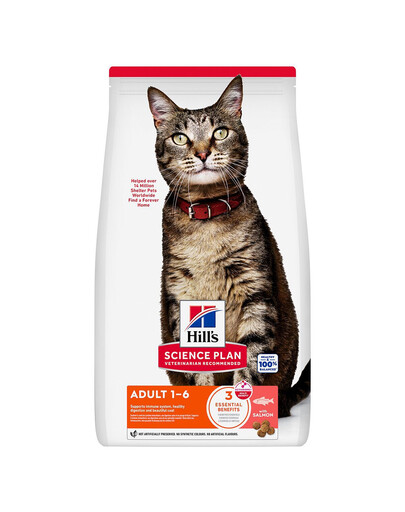 HILL'S Science Plan Feline Adult Salmon 10 kg krmivo s lososem pro dospělé kočky