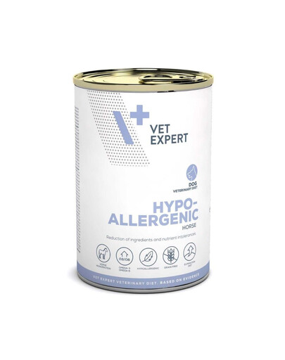 VET EXPERT Veterinary Diet Dog Hypoallergenic Horse 400g koňské maso, krmivo pro psy s potravinovými intolerancemi