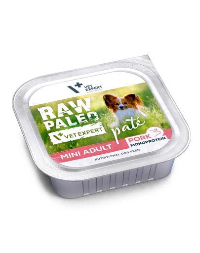 RAW PALEO Pate Pork Mini Adult 150g vepřová paštika pro dospělé psy malých plemen