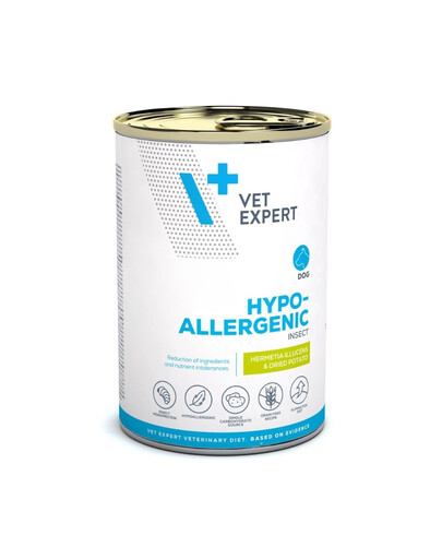 VET EXPERT Veterinary Diet Dog Hypoallergenic Insect 375g hmyz, krmivo pro psy s potravinovými intolerancemi