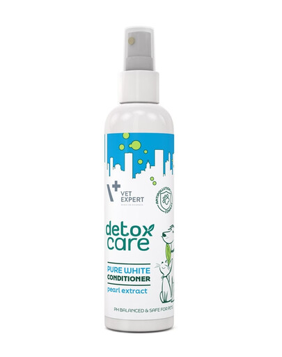 VET EXPER Detox Care Pure White Conditioner 150 ml bezoplachový kondicionér pro psy a kočky se světlou srstí
