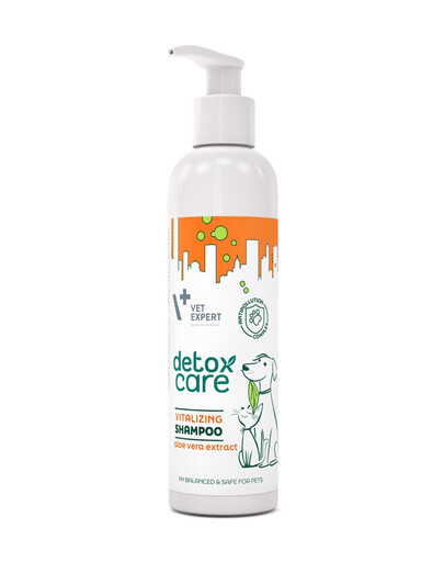 VET EXPERT Detox Care Vitalizing Shampoo 250 ml šampon pro psy a kočky, i s matnou srstí