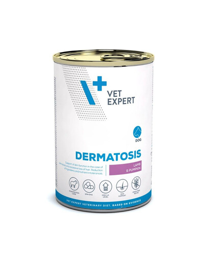 VET EXPERT Veterinary Diet Dog Dermatosis Lamb and Pumpkin 400g Jehněčí a dýňe, krmivo pro psy s dermatologickými problémy
