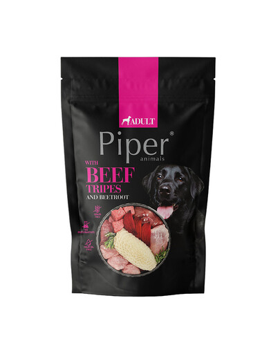 PIPER Animals s hovězími žaludky a řepou 500 g kapsička pro psy