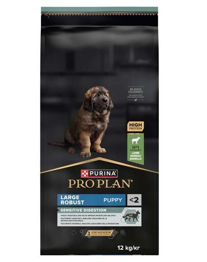 PURINA PRO PLAN Large Robust Puppy Sensitive Digestion krmivo pro štěňata s vysokým obsahem jehněčího masa 2x12 kg