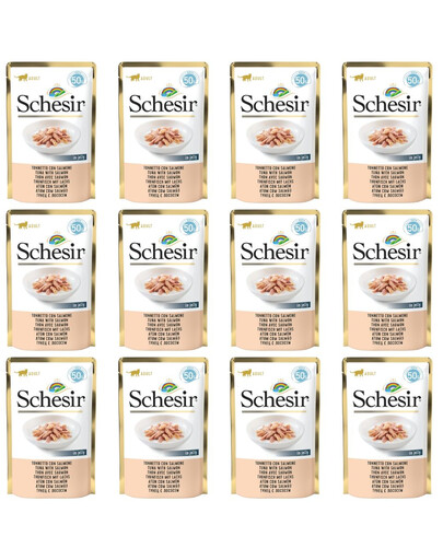 SCHESIR Tuňák s lososem 12x50g