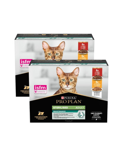 PURINA PRO PLAN Sterilised Maintenance Hovězí a kuřecí Multipack 20x85g krmivo pro kočky po sterilizaci