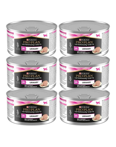 PURINA PRO PLAN Veterinary Diets Feline UR St/Ox Urinary 6x195g krmivo pro kočky pro zdraví močových cest