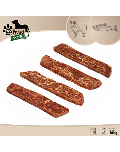 MR. PRETZEL Filet z jagnięciny i ryby 500g przysmak dla psa