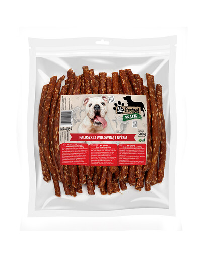 MR. PRETZEL Tyčinky z hovězího masa a rýže 500g pamlsek pro psa