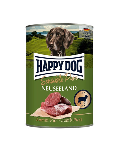 HAPPY DOG Sensible Pure Novozélandské jehněčí 400g mokré krmivo pro psy