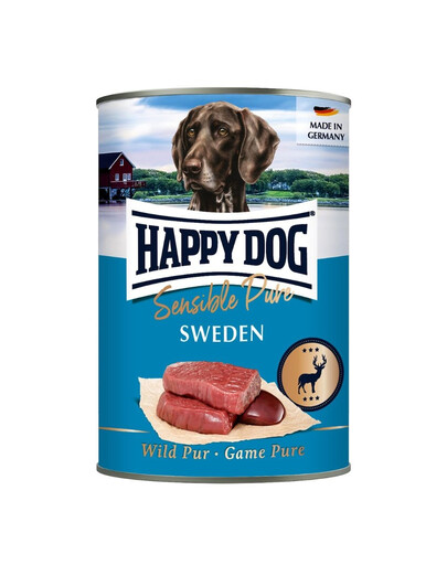 HAPPY DOG Sensible Pure Sweden Venison 400 g mokré krmivo pro psy