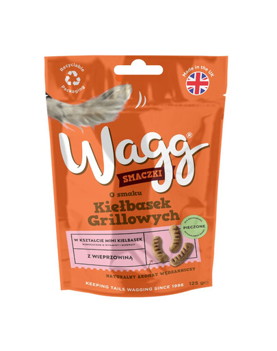 WAGG BBQ klobásové pamlsky pro psy 0,125 kg