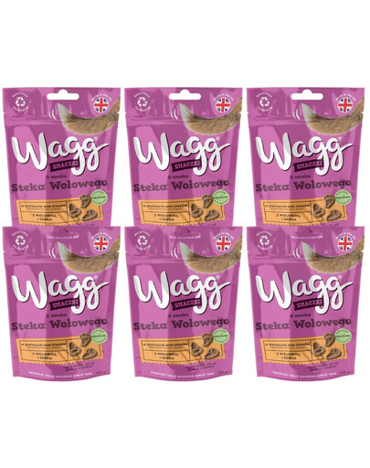 WAGG o chuti hovězího steaku 6x125g pamlsky pro psa