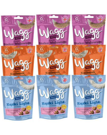 WAGG Mix příchutí 9x125g pamlsky pro psy