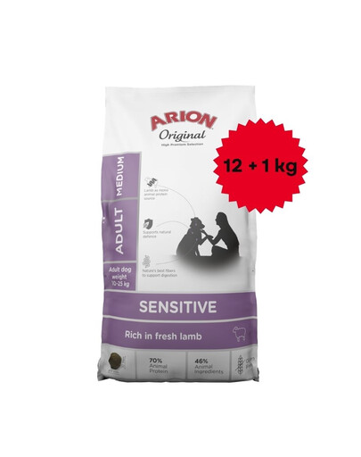 ARION Original Sensitive Medium 12+1 kg pro psy středních plemen s citlivým zažíváním