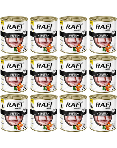RAFI Classic s drůbeží 12x800 g konzervy pro psy