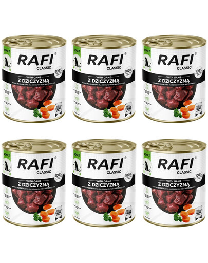 RAFI Classic s zvěřinou 6x800 g konzervy pro psy