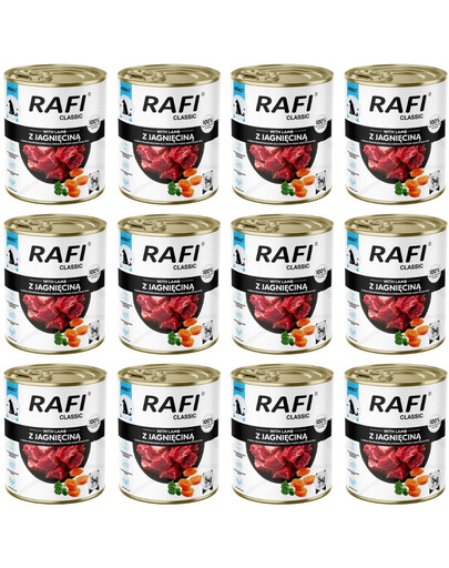 RAFI Classic s jehněčím 12x800 g konzervy pro psy
