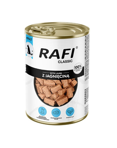 RAFI Classic Jehněčí v omáčce 1240 g konzerva pro psy všech plemen