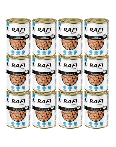 RAFI Classic Jehněčí v omáčce 12x1240 g konzervy pro psy všech plemen