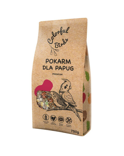 KUCHNIA SZEFA Colorful Birds Krmivo pro papoušky 750 g