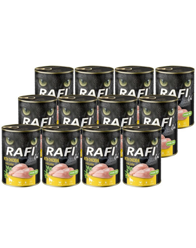 RAFI Cat Adult s kuřetem 12x400 g konzervy pro kočky